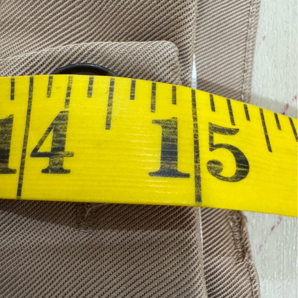 Reformation Mason Khaki Trousers High Waist Pleated Wide Leg Career Women's 10 - Picture 13 of 15